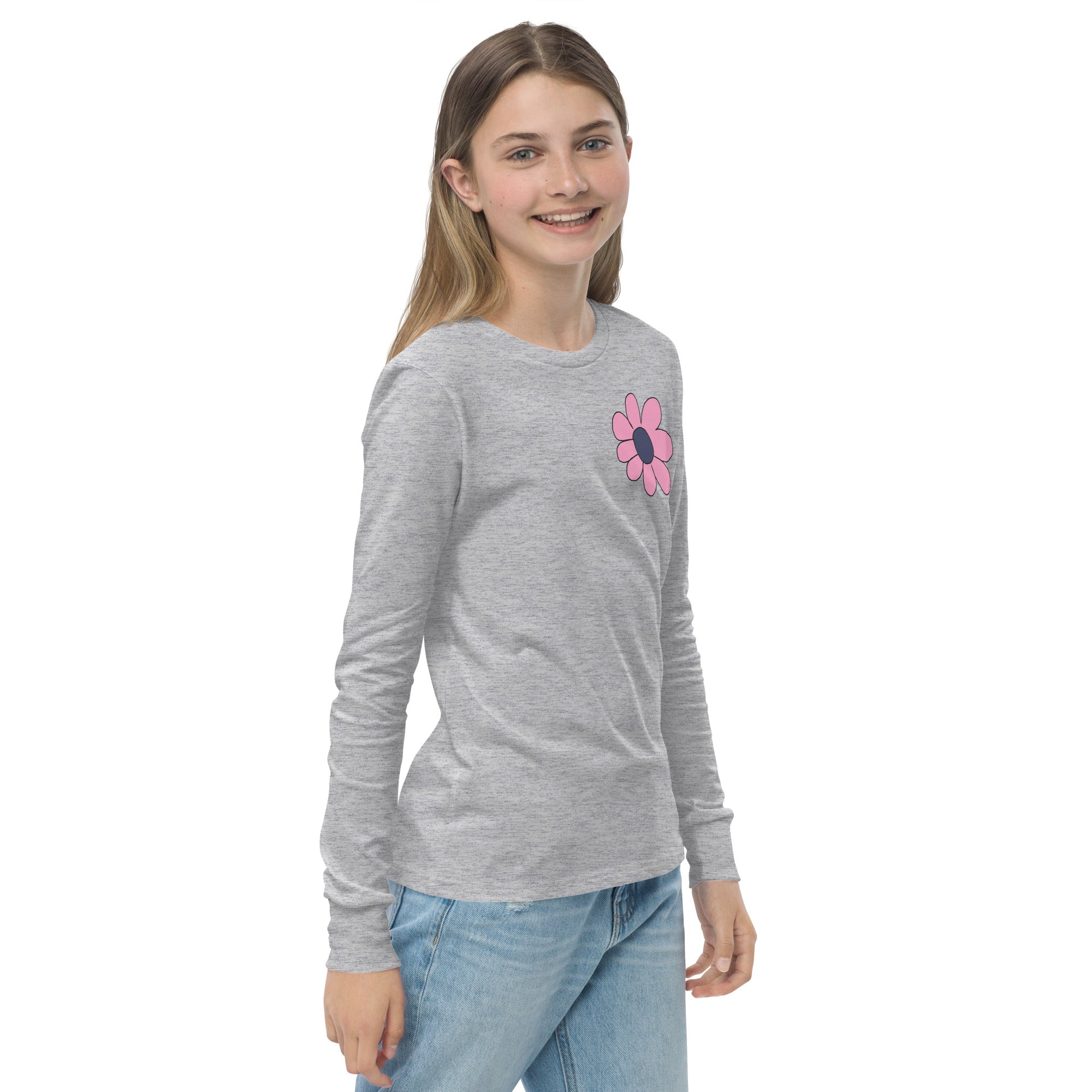 Youth long sleeve tee - Pretty Petals