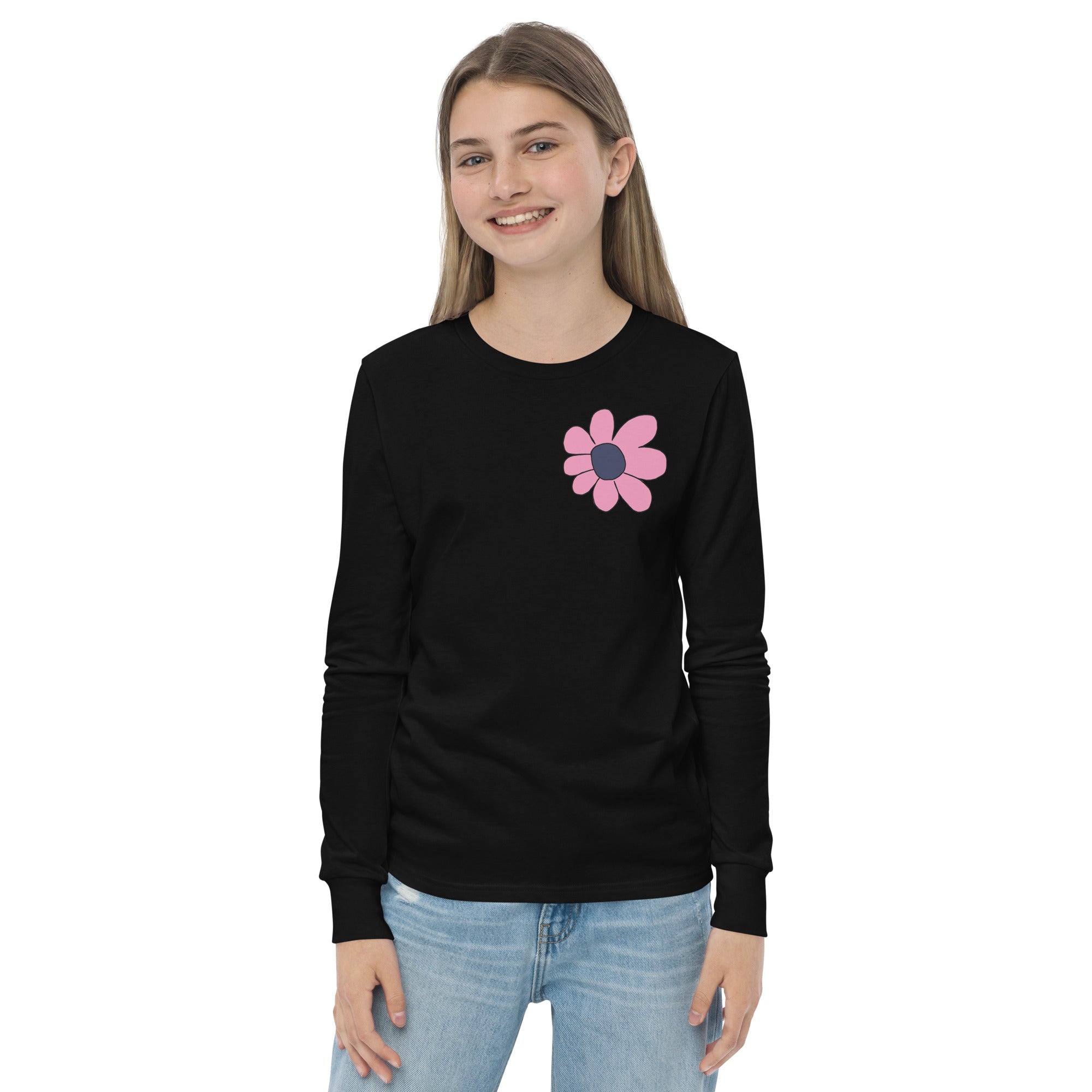 Youth long sleeve tee - Pretty Petals