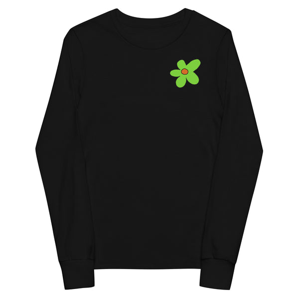 Youth long sleeve tee - Green Flower