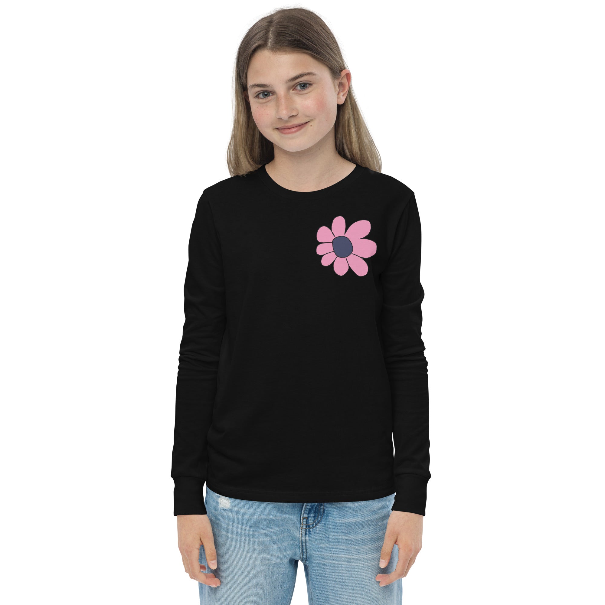 Youth long sleeve tee - Pretty Petals