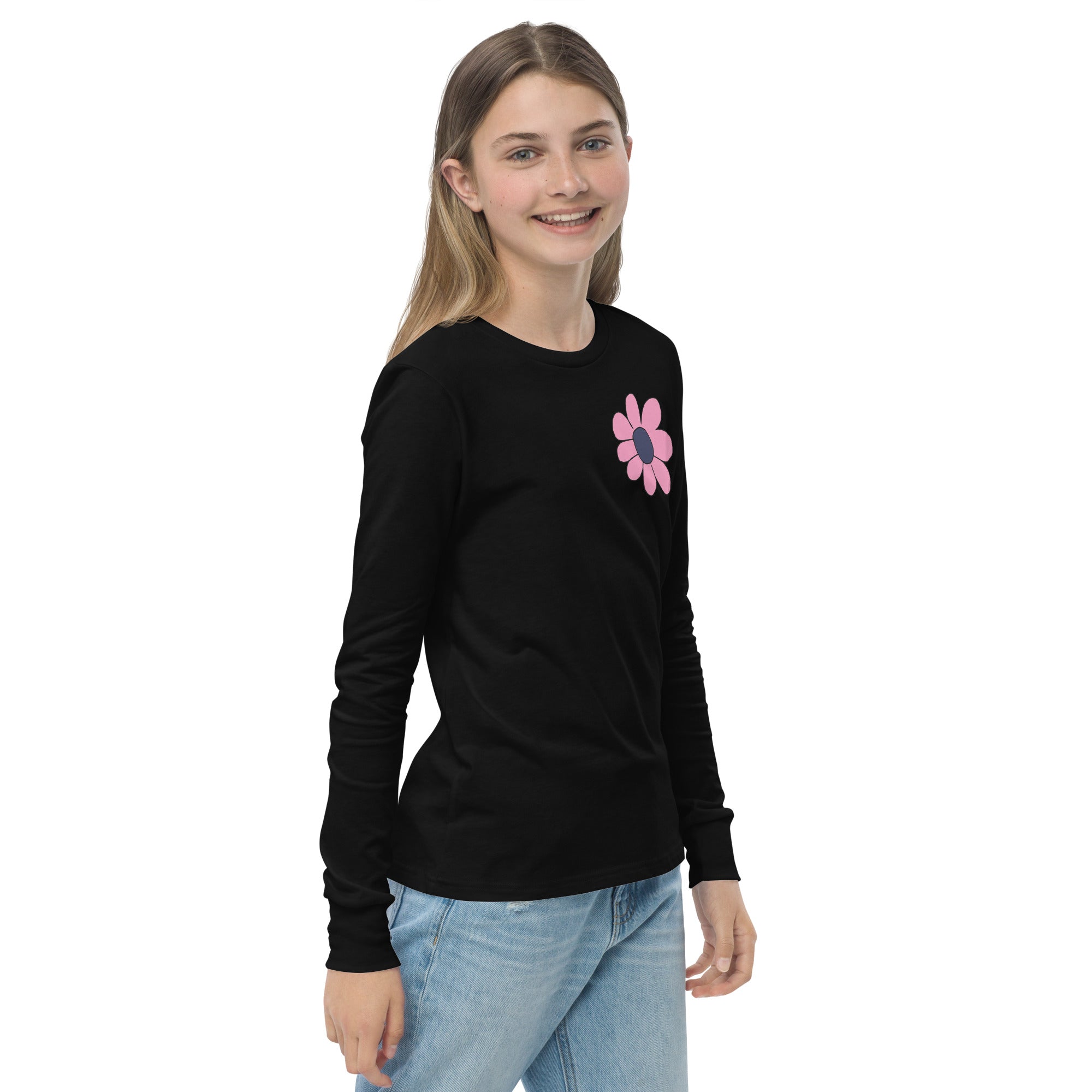 Youth long sleeve tee - Pretty Petals