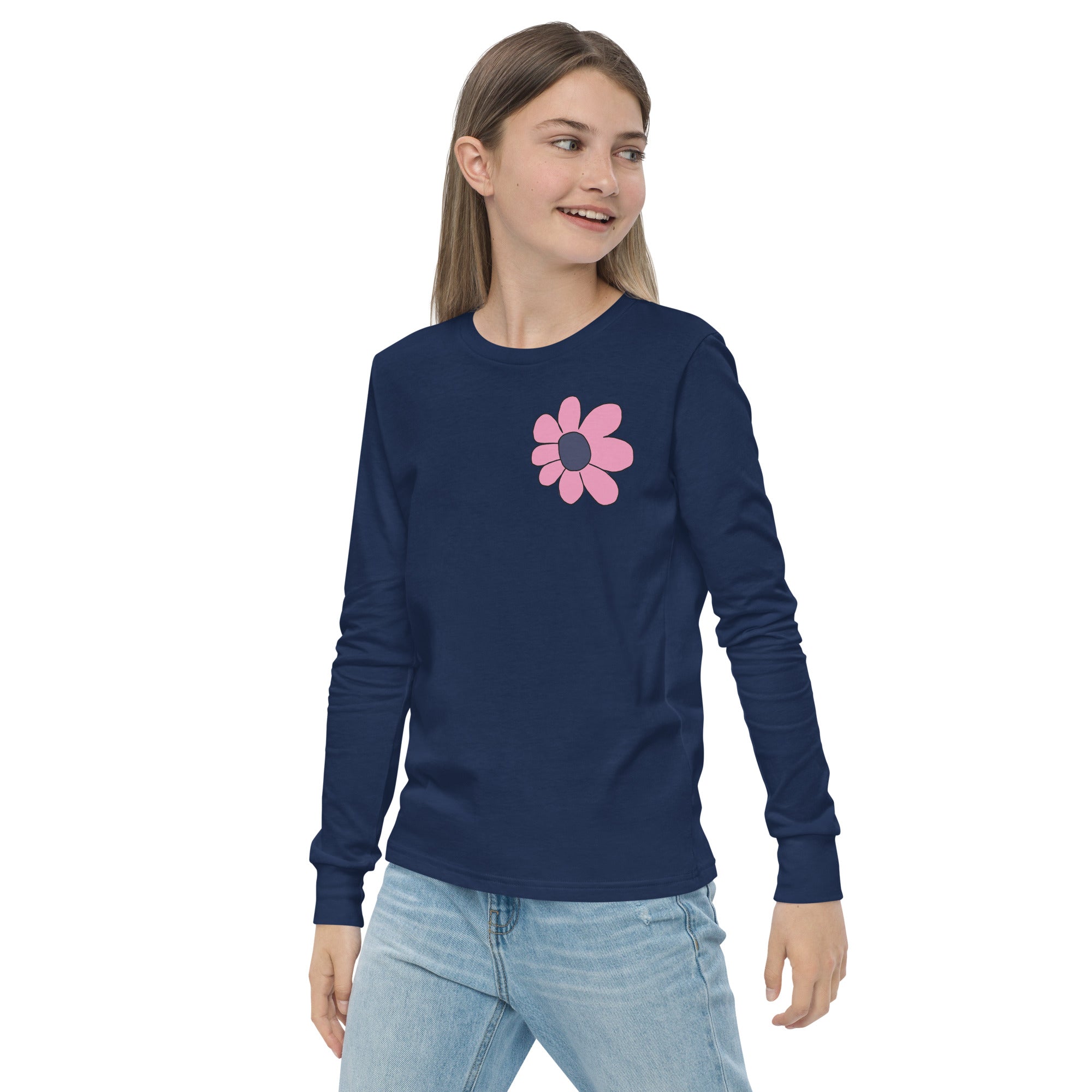 Youth long sleeve tee - Pretty Petals