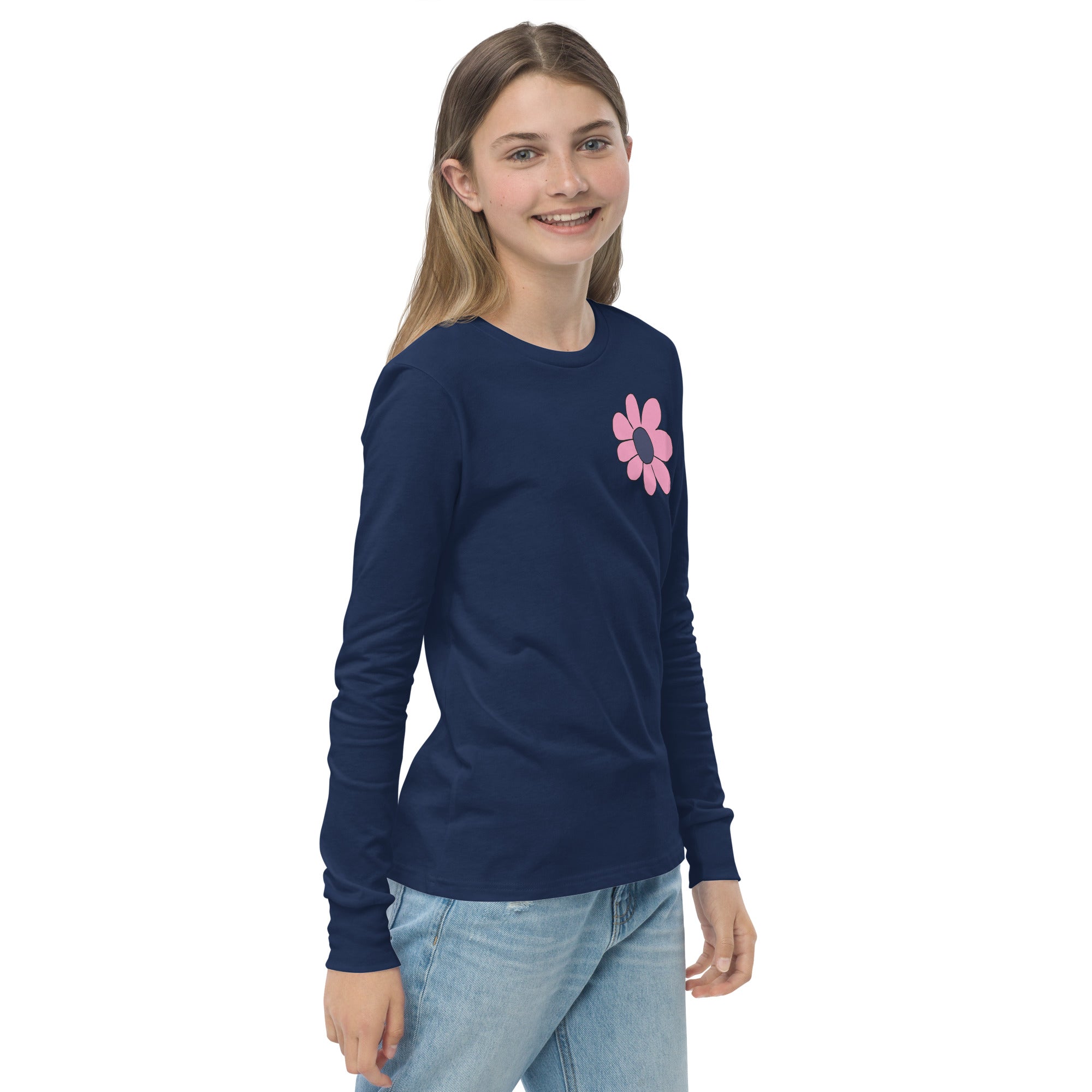 Youth long sleeve tee - Pretty Petals