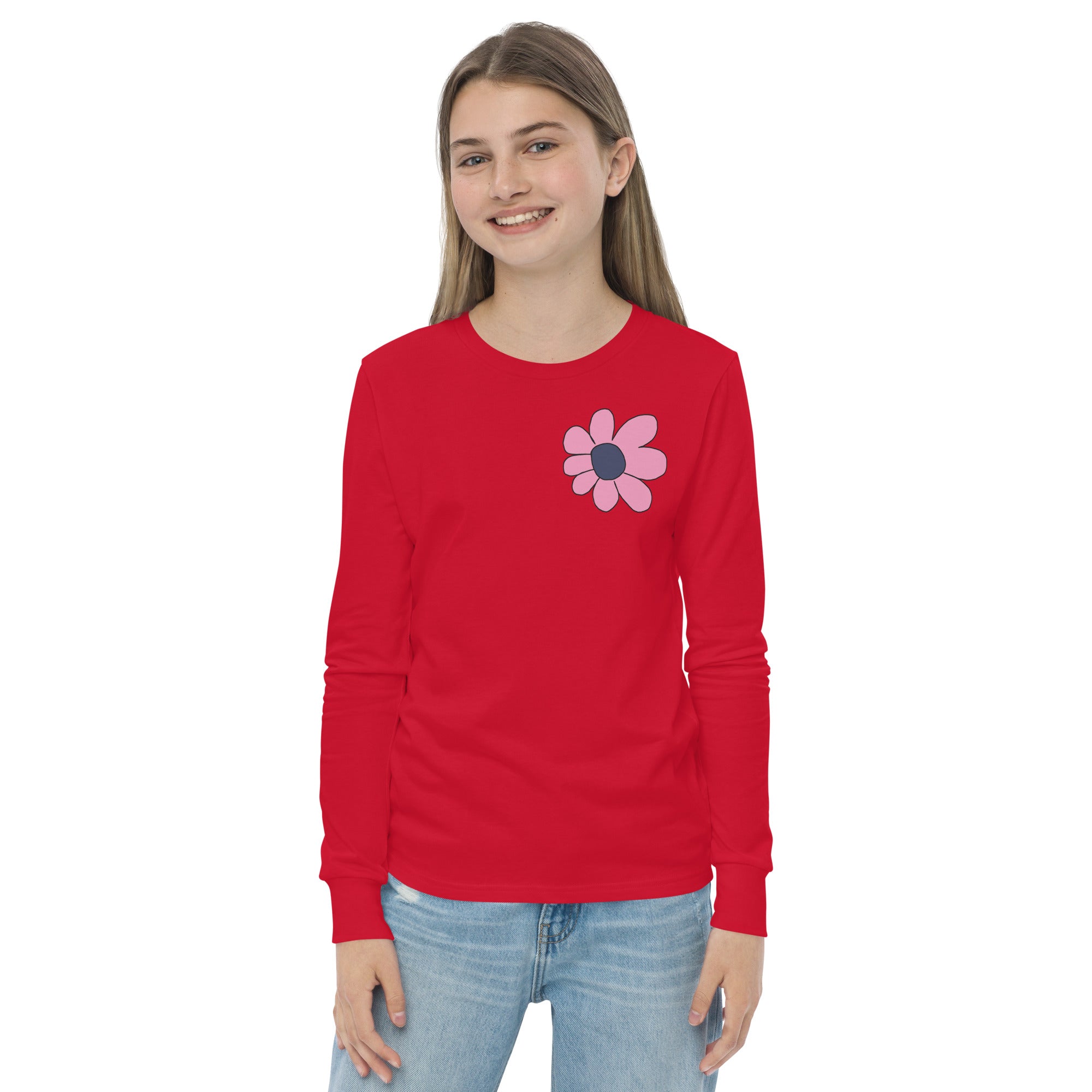 Youth long sleeve tee - Pretty Petals