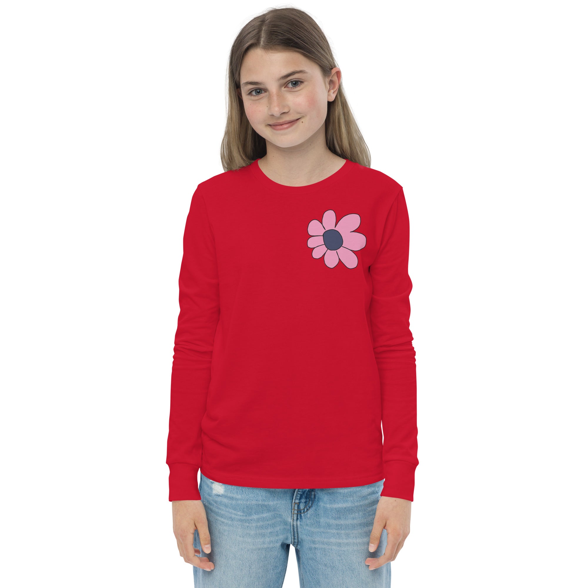 Youth long sleeve tee - Pretty Petals