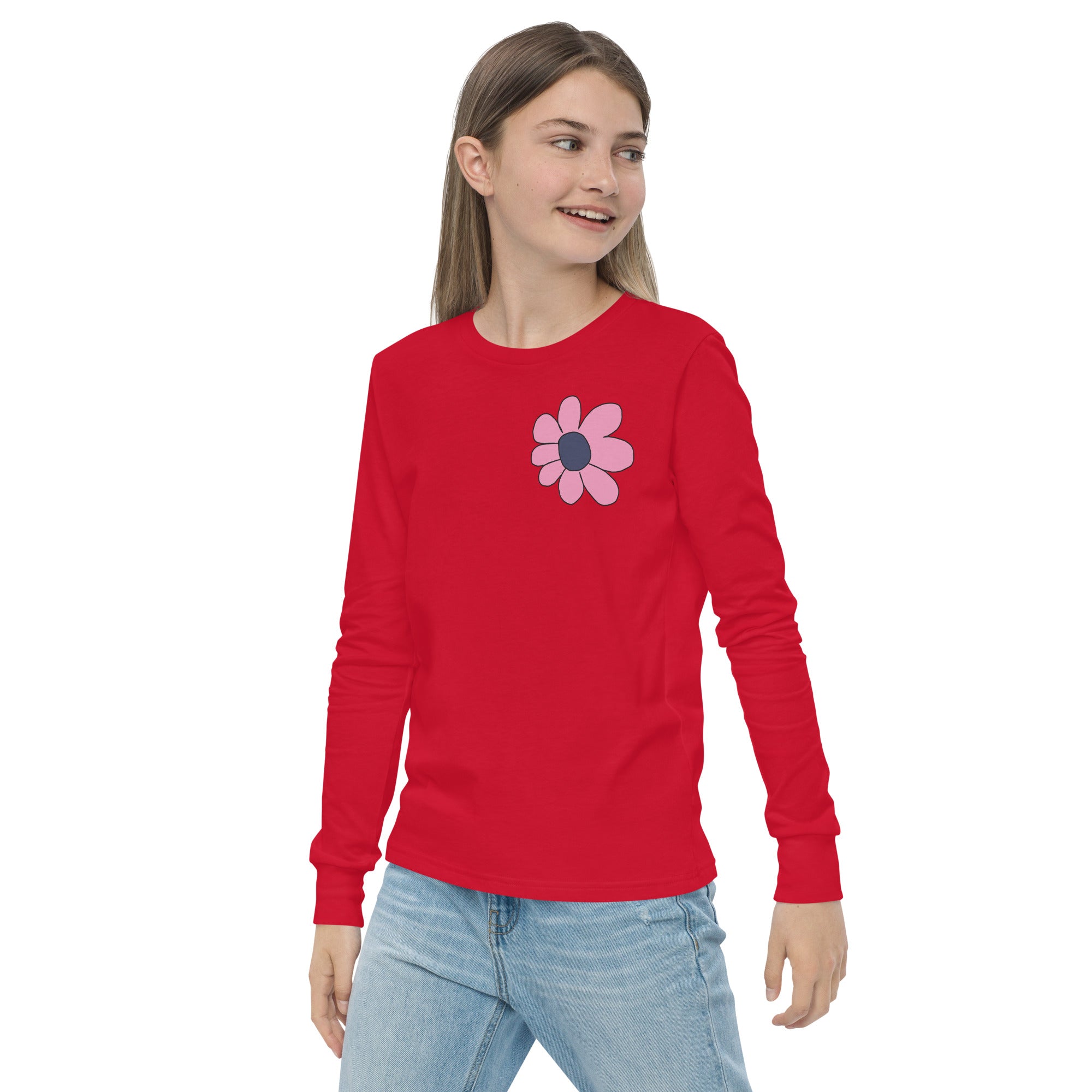 Youth long sleeve tee - Pretty Petals