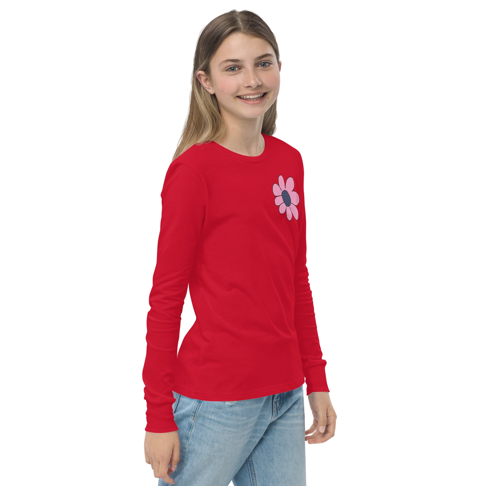 Youth long sleeve tee - Pretty Petals