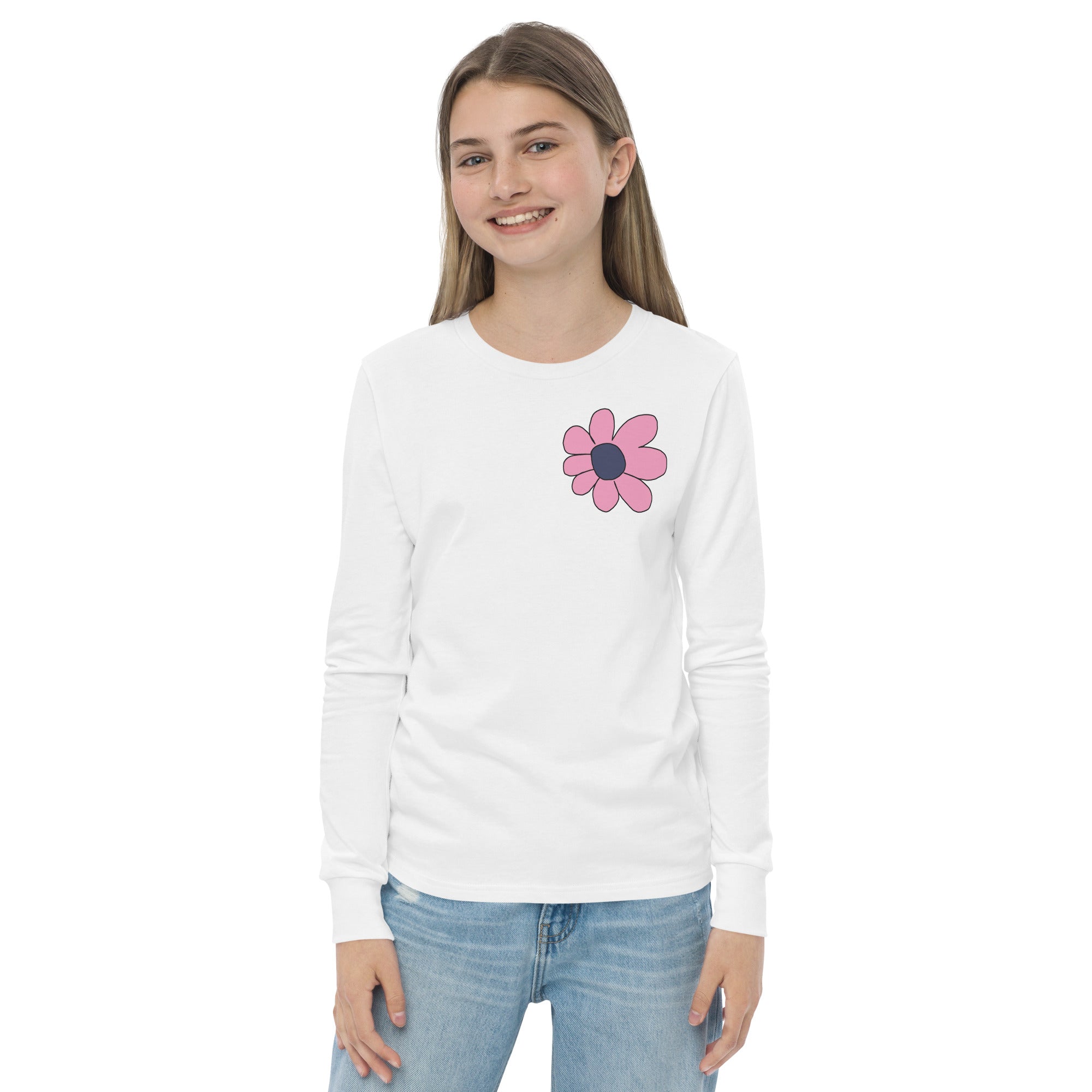 Youth long sleeve tee - Pretty Petals