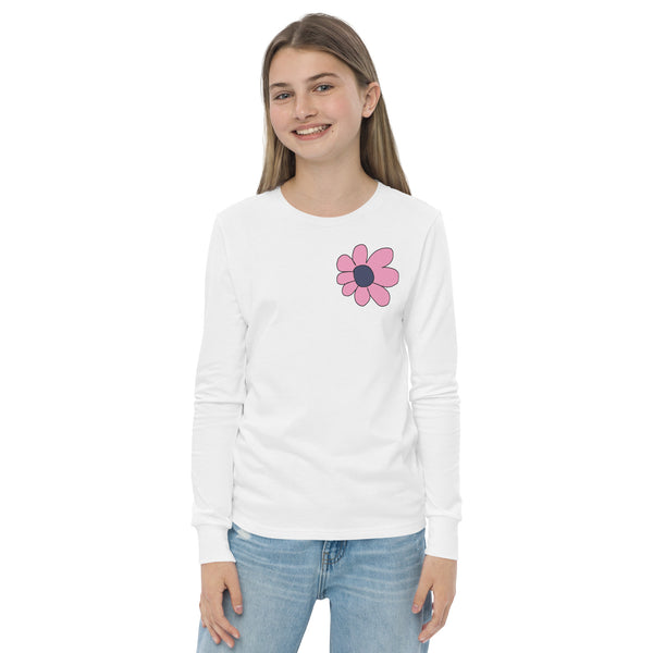 Youth long sleeve tee - Pretty Petals