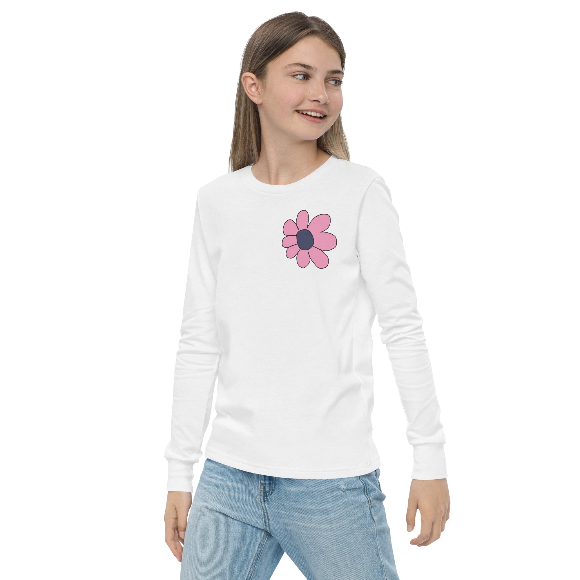 Youth long sleeve tee - Pretty Petals