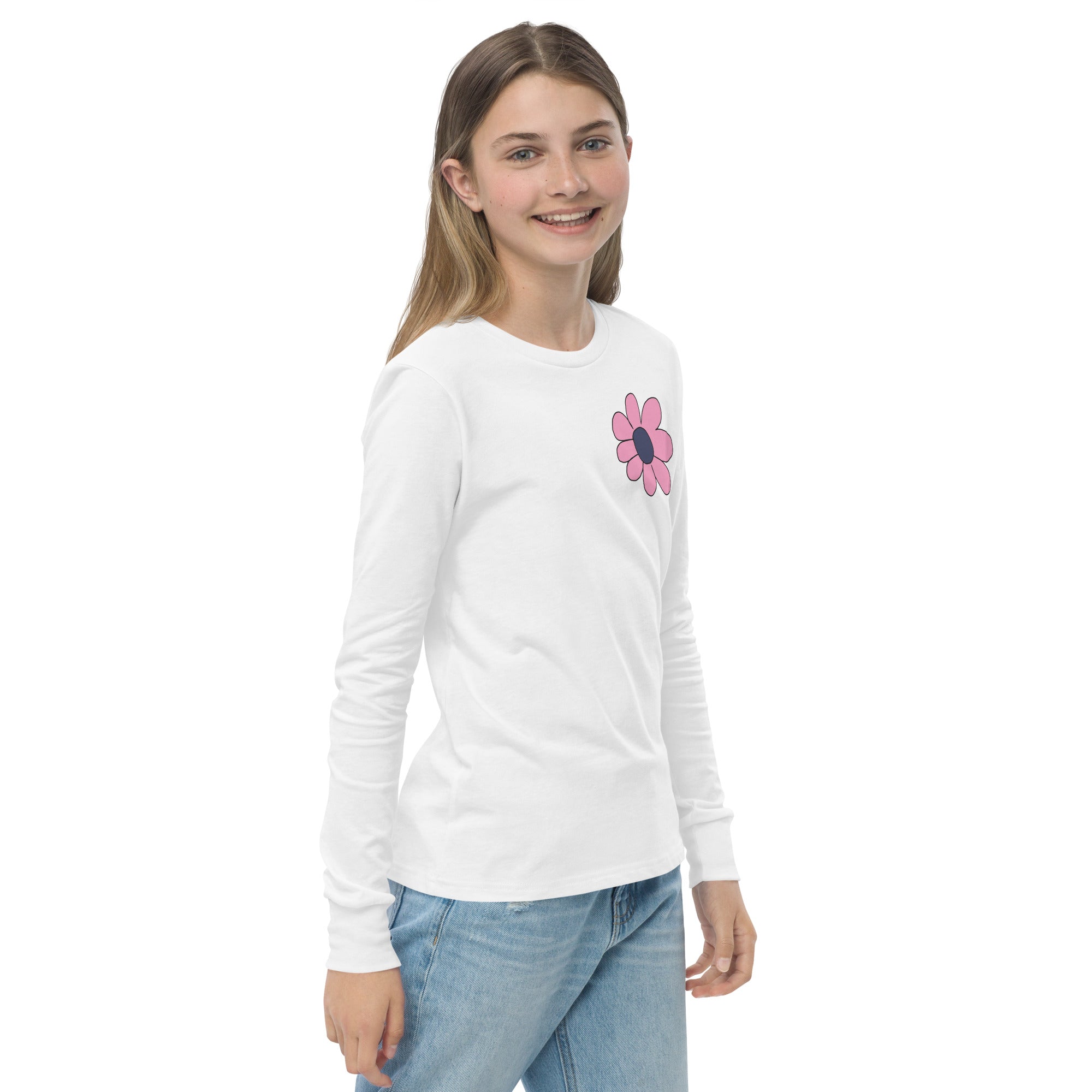 Youth long sleeve tee - Pretty Petals